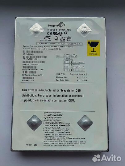 Оригинальный xbox seagate st310014ace 10 гб 3,5