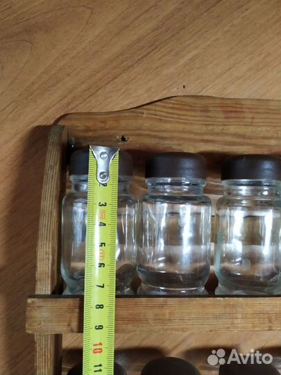 Банки для специй 10 шт. с полкой