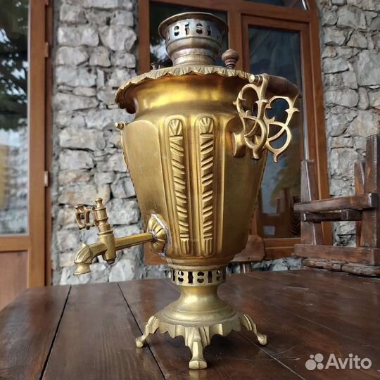 Самовар антикварный на дровах