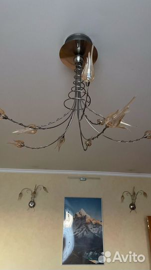 Люстра потолочная Италия бу