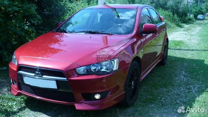 Клыки переднего бампера Mitsubishi Lancer X 07-11