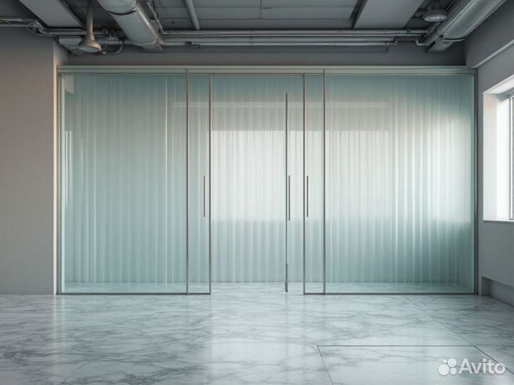 Дизайнерские офисные перегородки из стекла