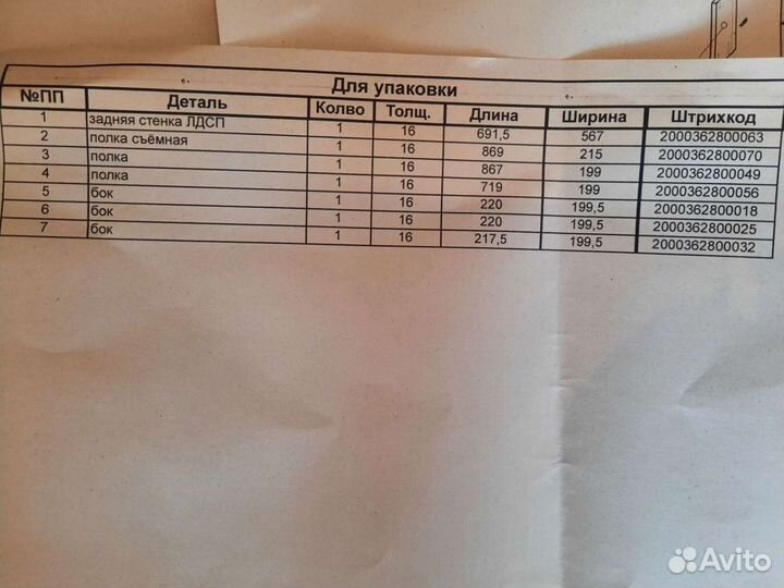 Полка навесная