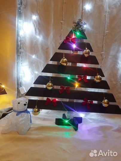 Елка новогодняя деревянная