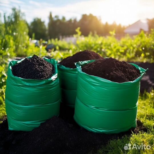 Земля чернозем в мешках доставка