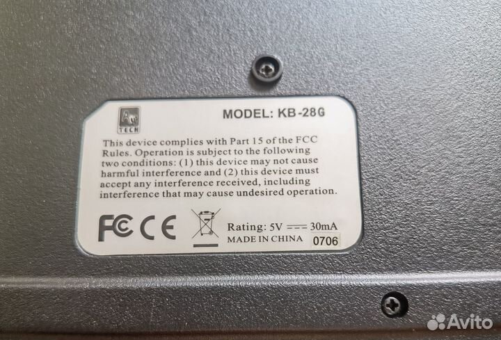 Игровая клавиатура A4Tech KB-28G Black PS/2