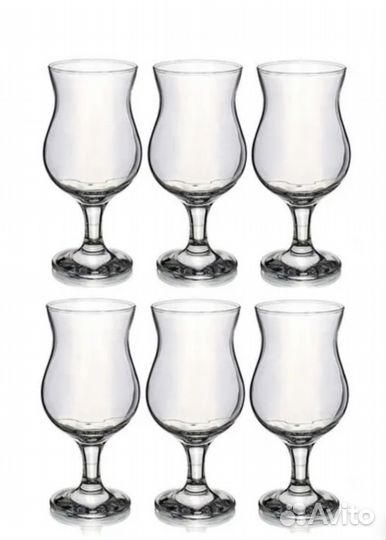 Бокалы для коктейлей харикейн 6шт. Новые