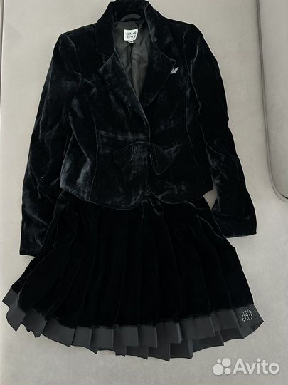 Костюм велюровый чёрный Blumarine Armani