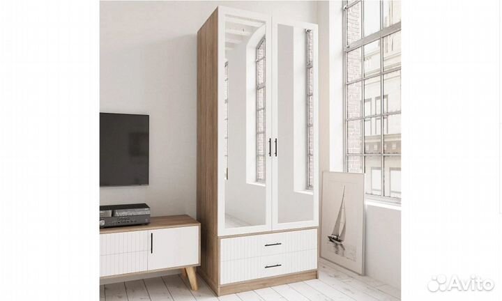 Шкаф распашной двухдверный Саланж 6 бесто Икеа