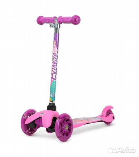 Самокат для девочки в стиле Barbie extra