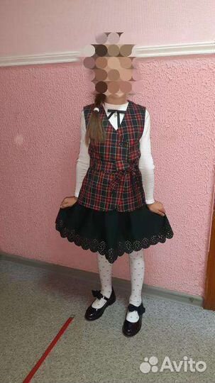 Школьный жилет, зеленый