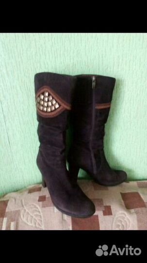 Сапоги нат.замша