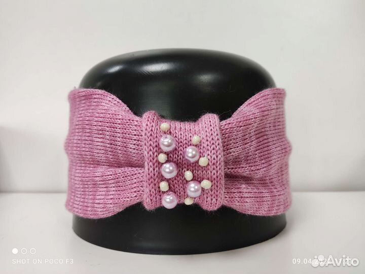 Повязка на голову вязаная весна/осень