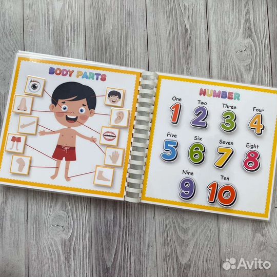 Книжка на липучках изучаем английский язык