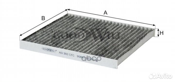 Фильтр салона угольный AG392CFC AG392CFC Goodwill