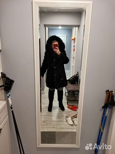 Шуба мутоновая с капюшоном