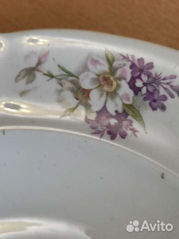 Антикварные тарелки Красный фарфорист