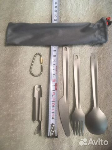 Титановые ложка вилка нож