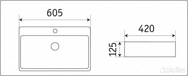 Раковина для ванной Ceramalux D1338 (8145)