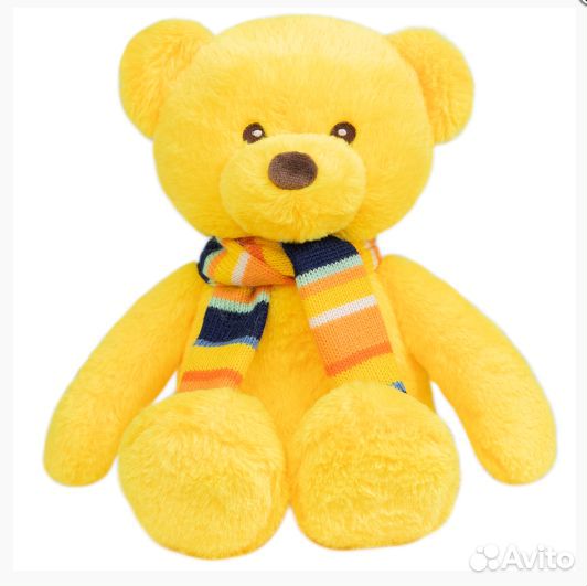 Медведь Люк, желтый с шарфом, 45см, млюк/25/182