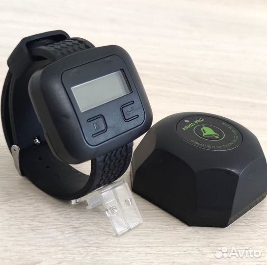 Кнопка вызова официанта Бургер и часы пейджер