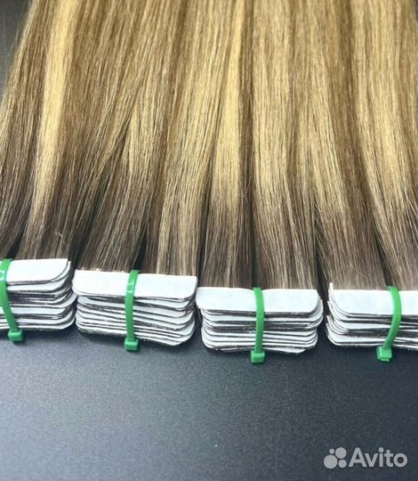 Волосы на лентах, 50см, блонд, оплата Долями