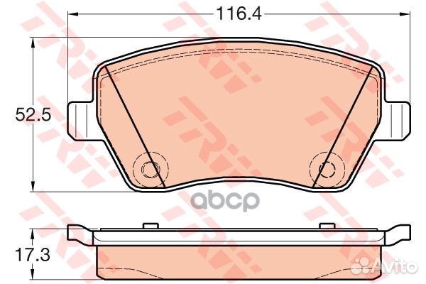 Колодки тормозные дисковые перед GDB2017 TRW