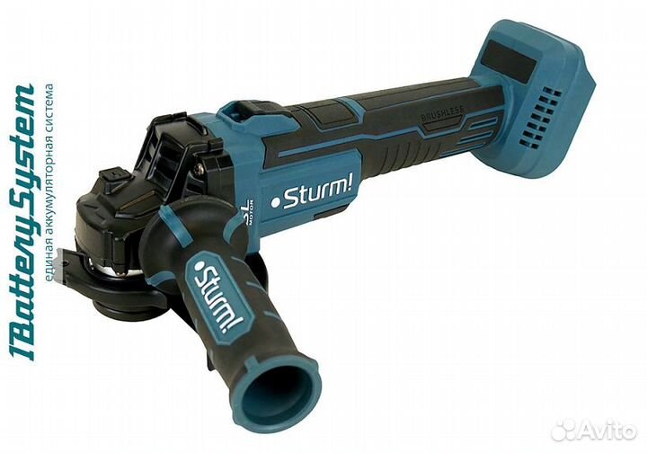 Аккумуляторная ушм Sturm CAG1812BL 1BatterySystem