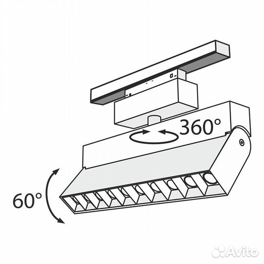 Трековый светодиодный светильник Maytoni Track Lamps TR015-2-20W4K-B