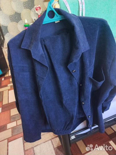 Вельветовый костюм женский 46