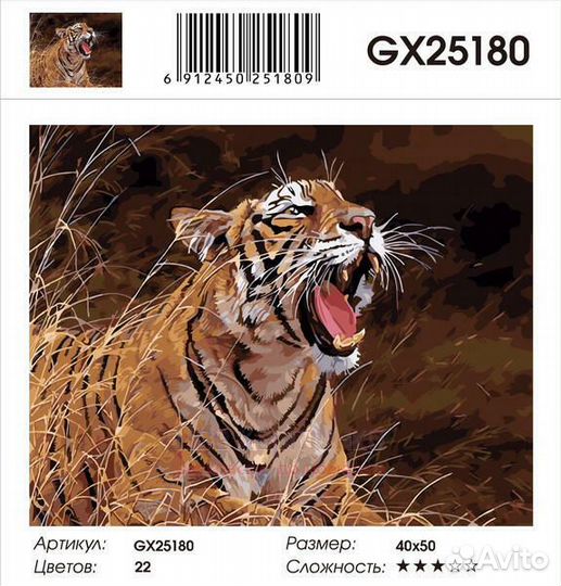 Картина по номерам 40x50 Грозная