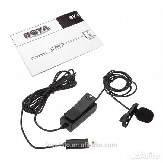 Петличный микрофон для GoPro Boya BY-GM10 (ориг)