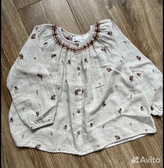 Рубашка для девочки zara 110