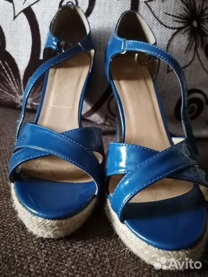 Босоножки женские 40 размер синие