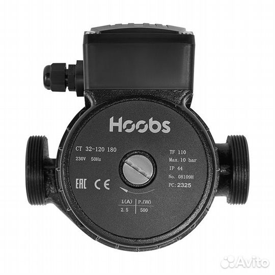 Насос циркуляционный Hoobs CT 32-120 180мм 500Вт 1х220В 50Гц (с гайками)