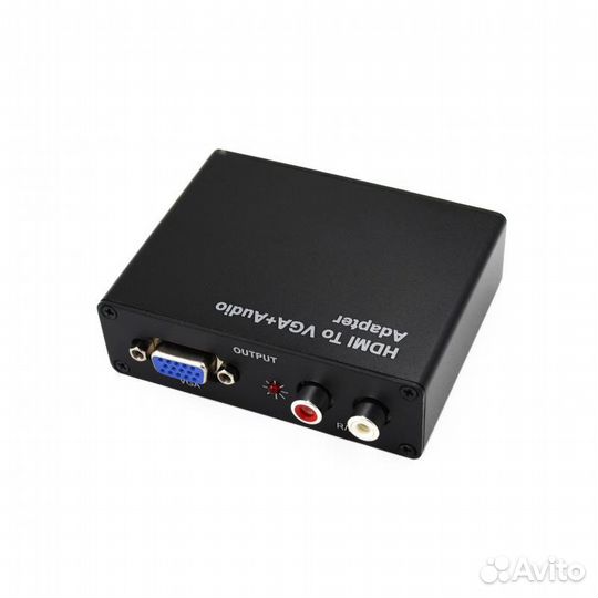 Конвертер hdmi на VGA + звук (2RCA) металл