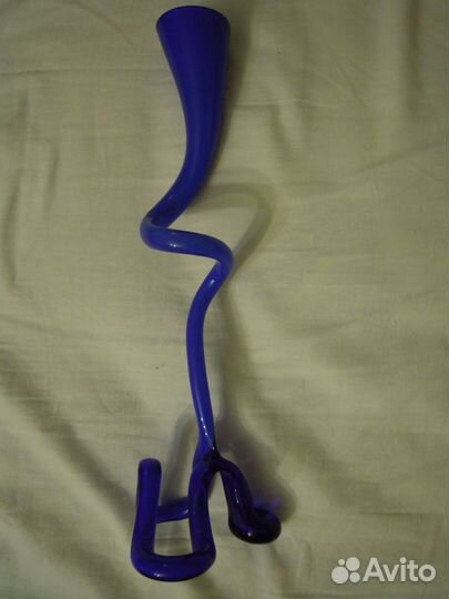 Ваза 3 синие разные для цветов стекло