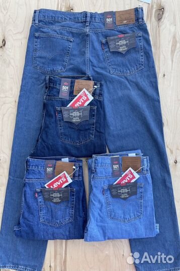 Мужские джинсы levis 501 W36 L32, на болтах