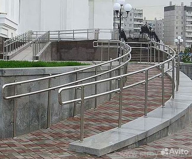 Перила из полированной нержавеющей стали aisi 304