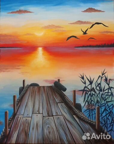 Картина маслом на холсте пейзаж