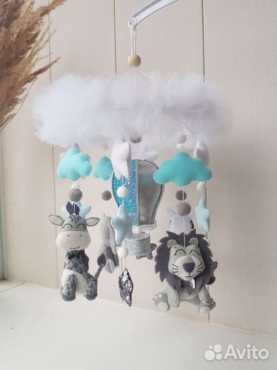 Мобиль на кроватку из фетра на заказ