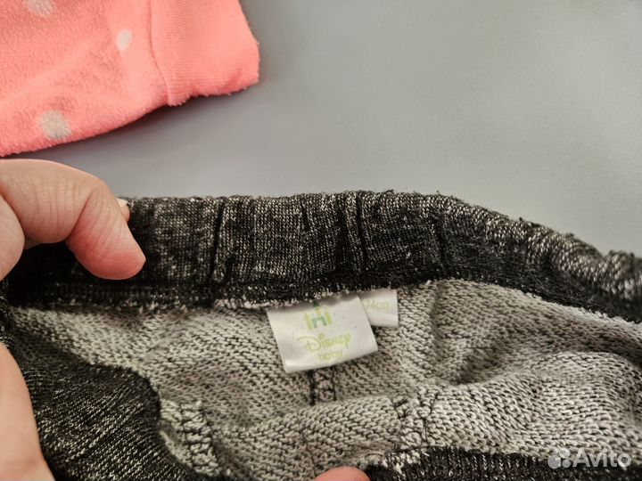 Кофта флисовая и штаны для девочки 74-80 см