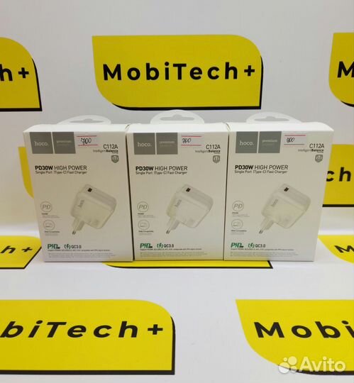 Hoco C112A блок с входом таипси 30w USB-C
