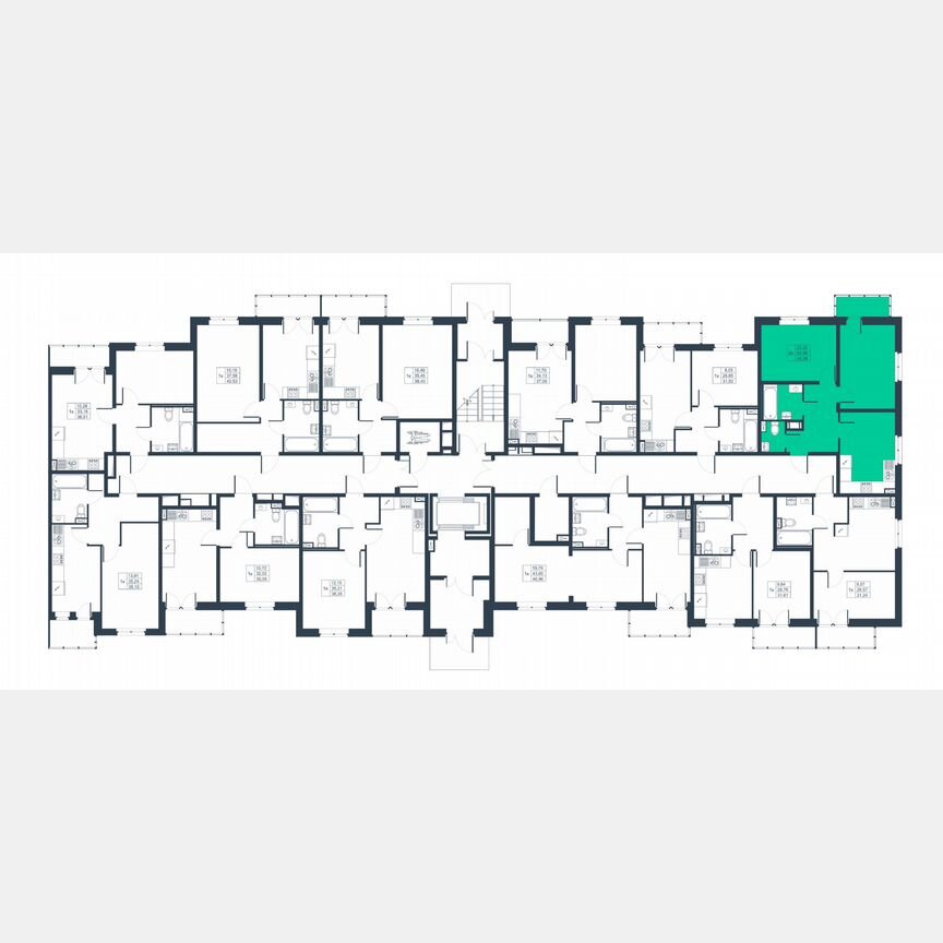 2-к. квартира, 46,5 м², 1/8 эт.