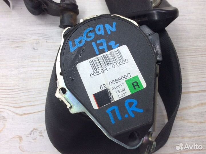 Ремень безопасности передний правый Renault Logan