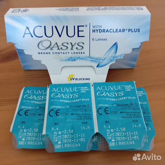 Линзы acuvue oasys (2,5) двухнедельные