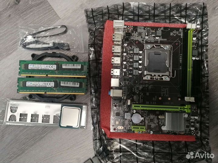 Новый Комплект мать 1356 X79, цп 2420v2, 6/12,16GB