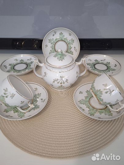 Сервиз Барбарис зелёный СССР