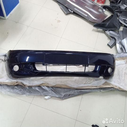 Бампер передний Калина цвет Темно-синий(черника)