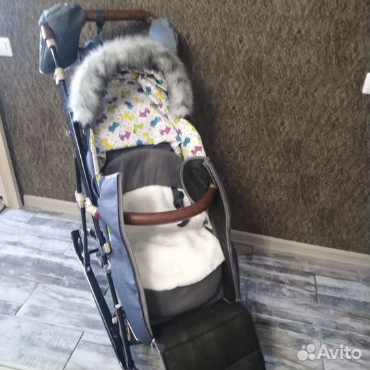 Детские санки коляска
